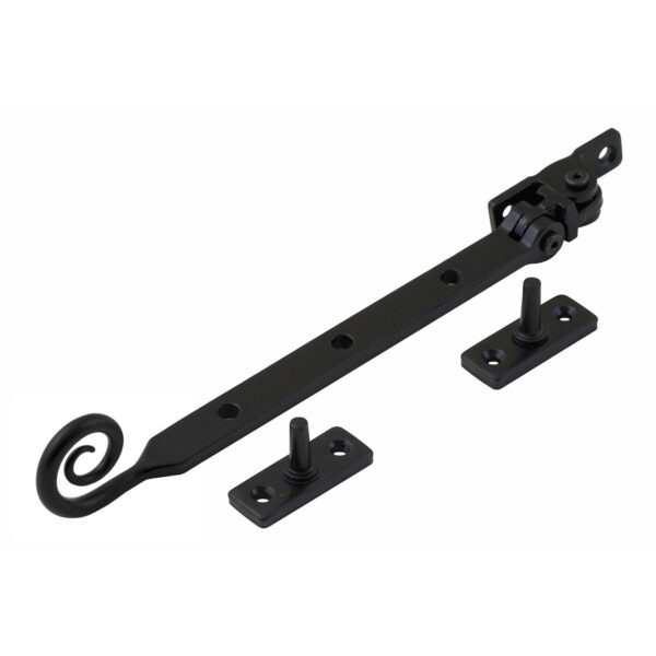 FB1081 Curl Casement Stays Flat Black