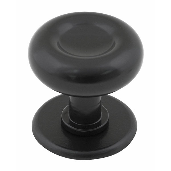 Stroud Centre Door Knob - Flat Black - FB1087