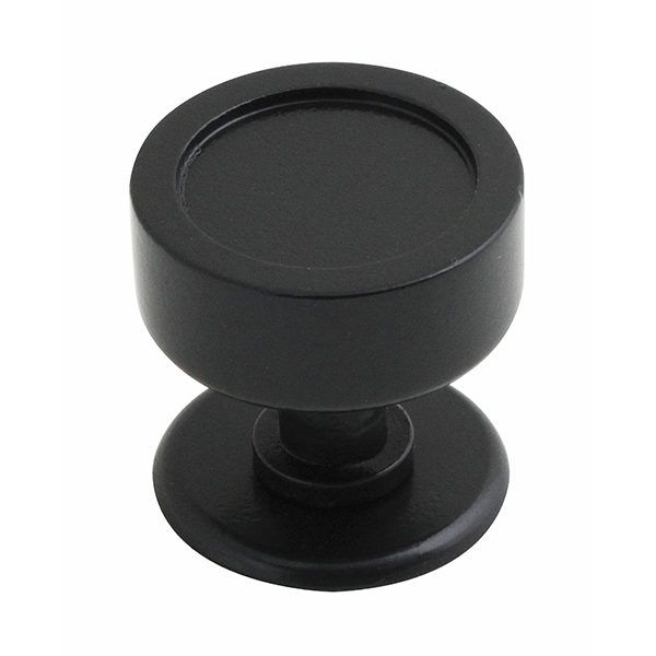 Taunton Centre Door Knob - Flat Black - FB1088