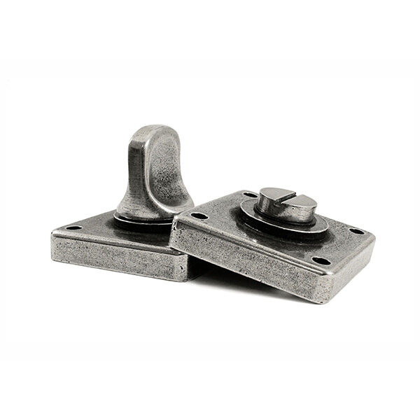 FD066 Square Pewter Thumbturn Lock Set