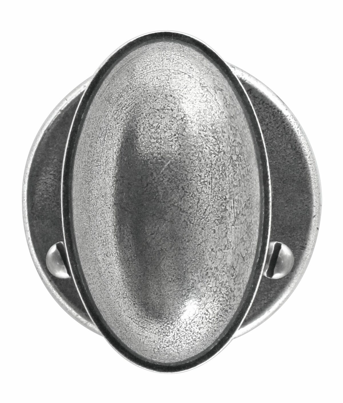 Pewter Lincoln Knob on Round Rose - FD189