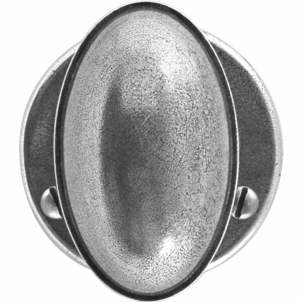 Pewter Lincoln Knob on Round Rose - FD189
