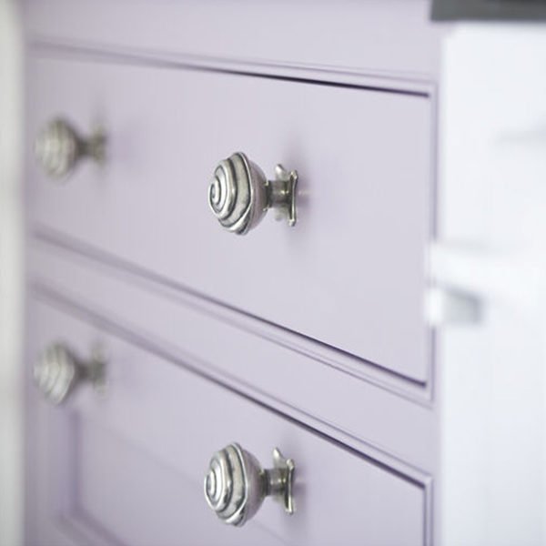 Swirl Pewter Cupboard Door Knob - PCK001