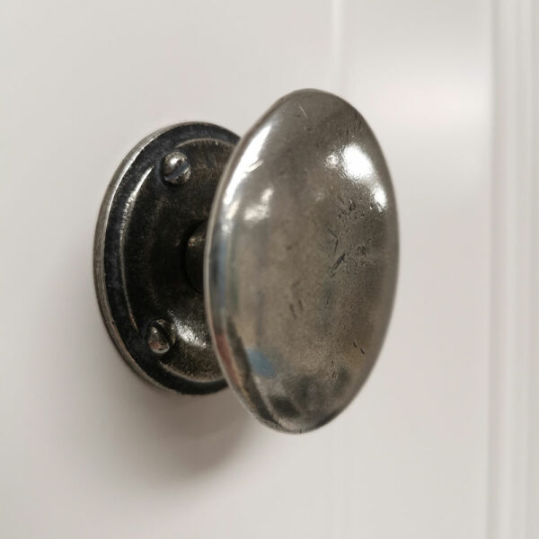 Flat pewter cupboard knob