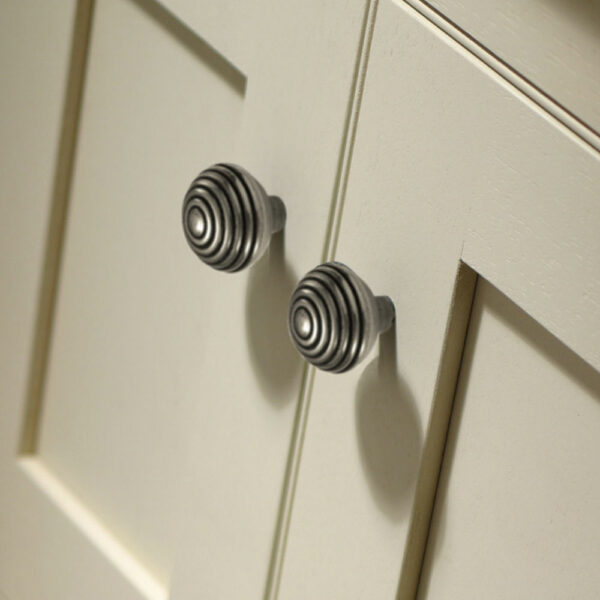 Swirl pewter cupboard knob