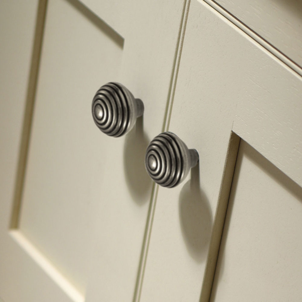 Swirl pewter cupboard knob