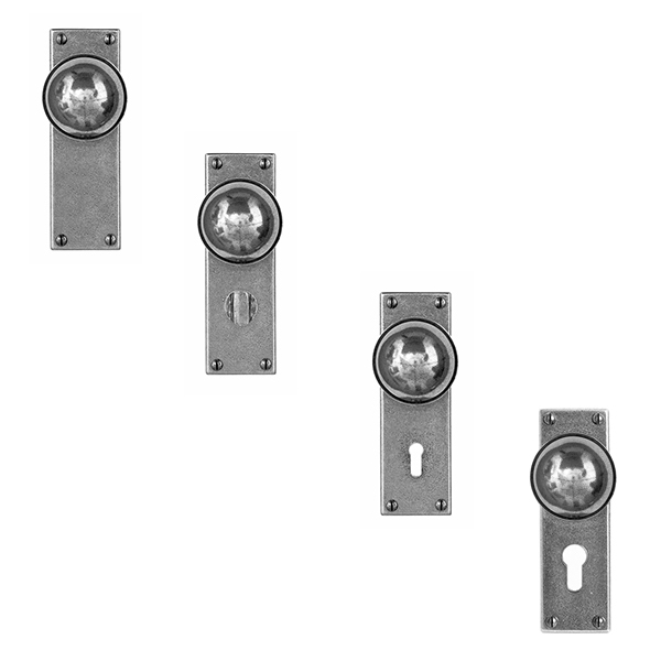 Finesse Pelton range of pewter door knobs