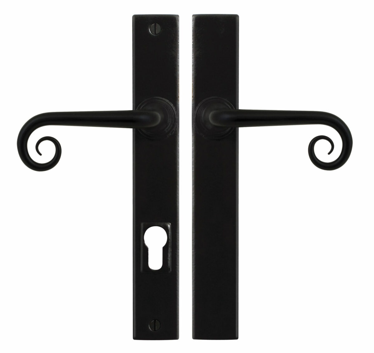 FB1074RH Curl door handle patio unsprung, right hand