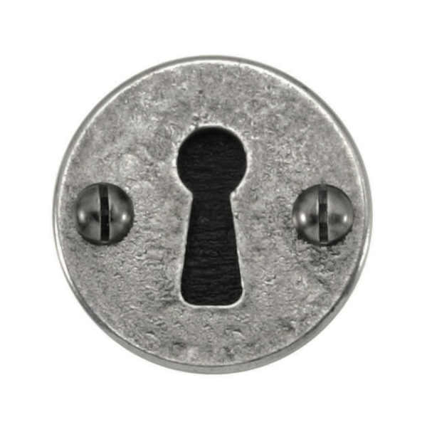 Pewter Round Keyhole Escutcheon