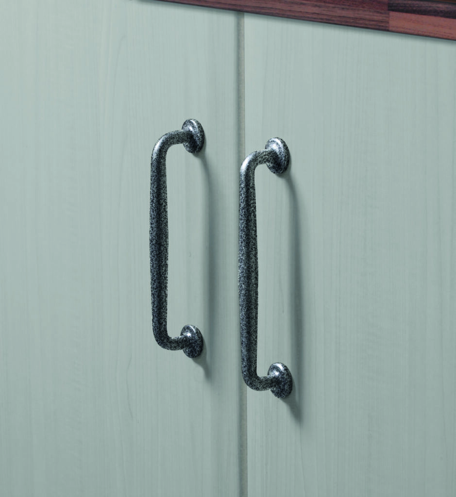 Pewter kitchen cabinet bar handle