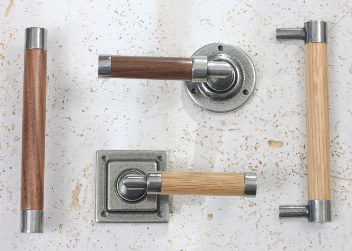 Wooden lever handles